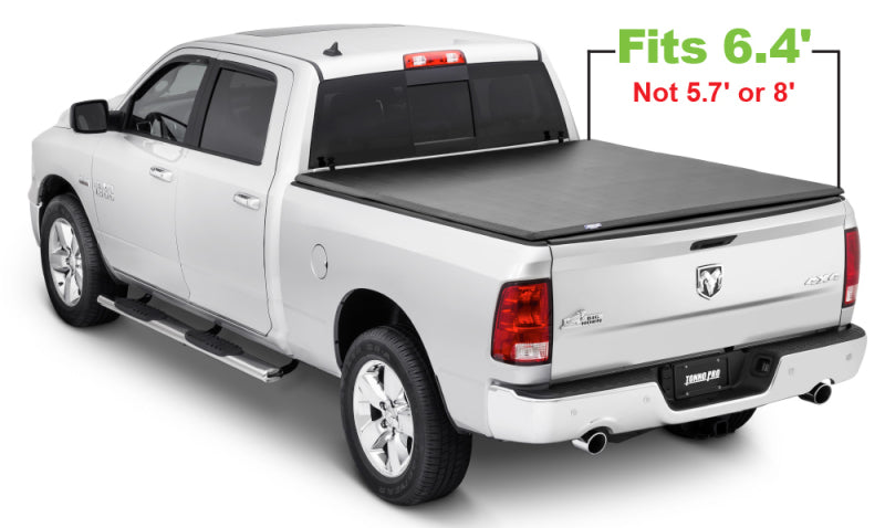 Tonno Pro 02-19 Dodge RAM 1500 6.4ft Fleetside Tonno Fold Tri-Fold Tonneau Cover Tonno Pro