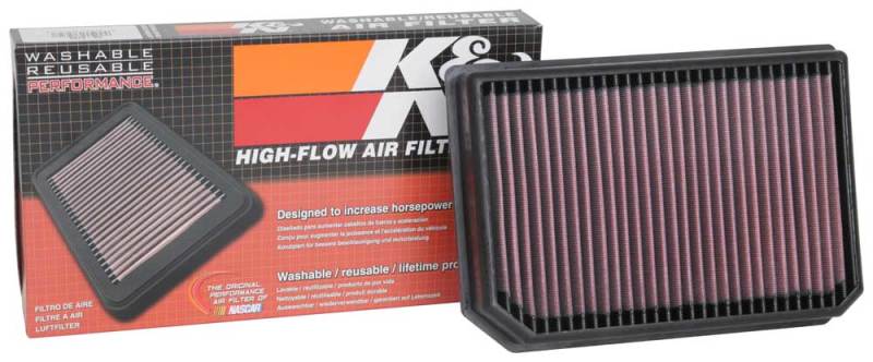 K&N 2019 Mercedes Benz A250 L4 2.0L F/I Replacement Air Filter K&N Engineering