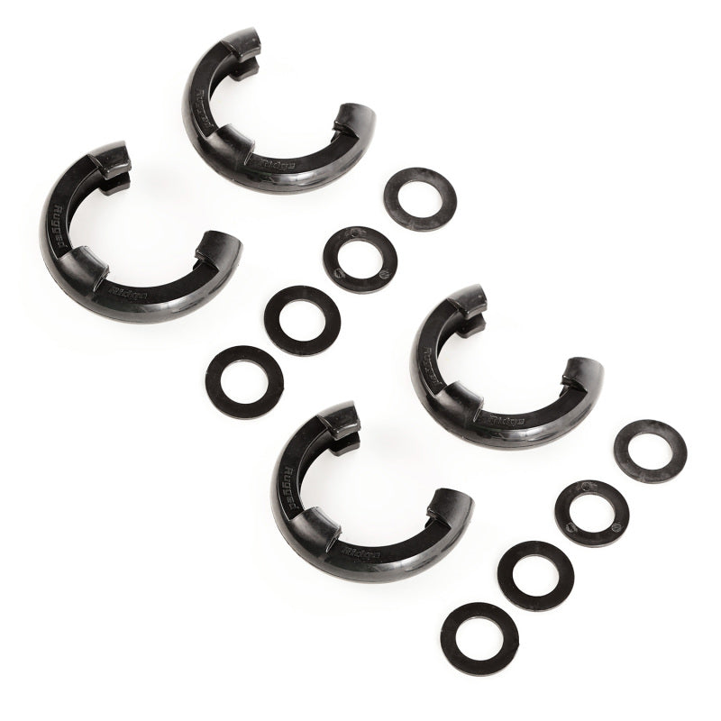 Rugged Ridge 3/4in Black D-Ring Isolator Kit Rugged Ridge