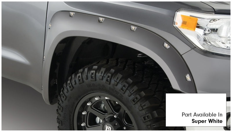 Bushwacker 16-18 Toyota Tundra Fleetside Pocket Style Flares 4pc 66.7/78.7/97.6in Bed - Super White Bushwacker