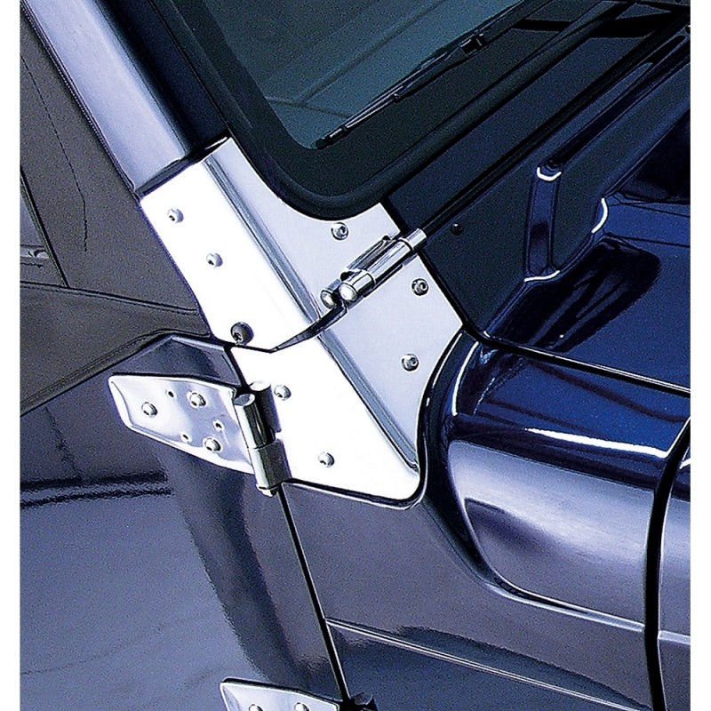 Rugged Ridge 97-06 Jeep Wrangler Stainless Steel Windshield Hinges Rugged Ridge