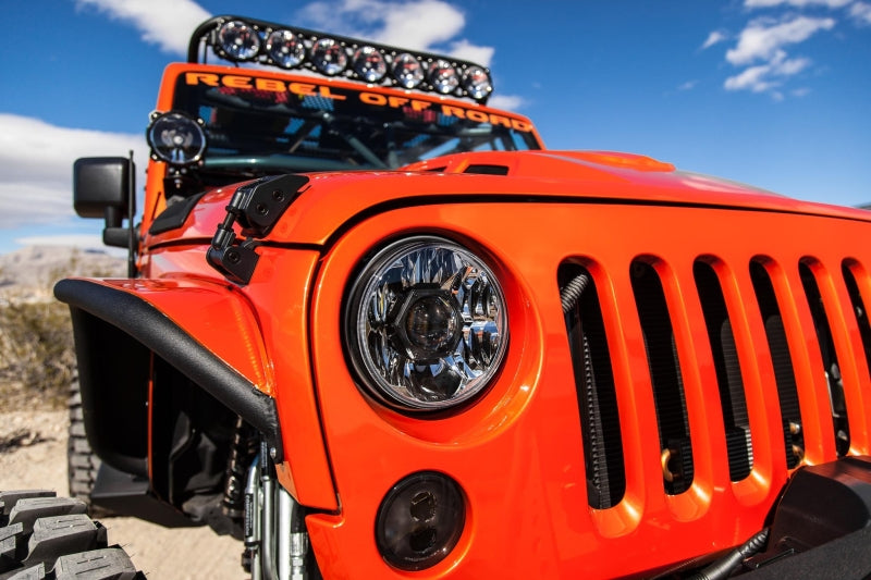KC HiLiTES 07-18 Jeep JK 7in. Gravity LED Pro DOT Approved Replacement Headlight (Single) KC HiLiTES