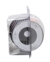 Load image into Gallery viewer, K&amp;N Universal Filter Chrome Round Tapered White - 4in Flange ID x 1.125in Flange Length x 5.5in H K&amp;N Engineering
