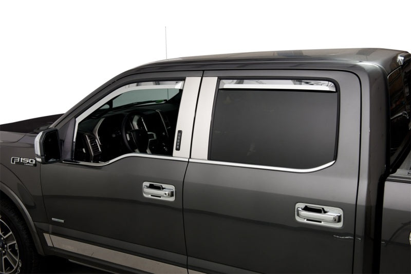 Putco 17-20 Ford SuperDuty - Crew Cab (Set of 4) Element Chrome Window Visors Putco