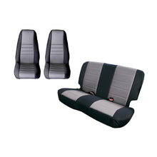 Load image into Gallery viewer, Rugged Ridge Seat Cover Kit Black/Gray 80-90 Jeep CJ/YJ Rugged Ridge