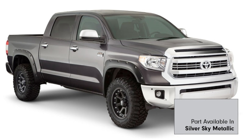 Bushwacker 16-18 Toyota Tundra Fleetside Pocket Style Flares 4pc 66.7/78.7/97.6in Bed - Silver Sky Bushwacker