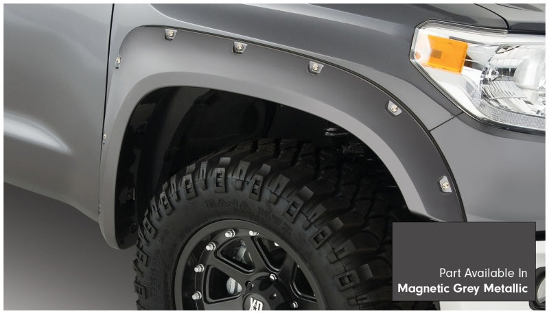 Bushwacker 16-18 Toyota Tundra Fleetside Pocket Style Flares 4pc - Magnetic Grey Bushwacker
