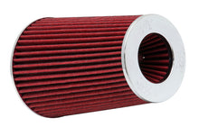 Load image into Gallery viewer, K&amp;N Universal Air Filter Chrome Round Tapered Red - 4in Flange ID x 1.125in Flange Length x 9.5in H K&amp;N Engineering
