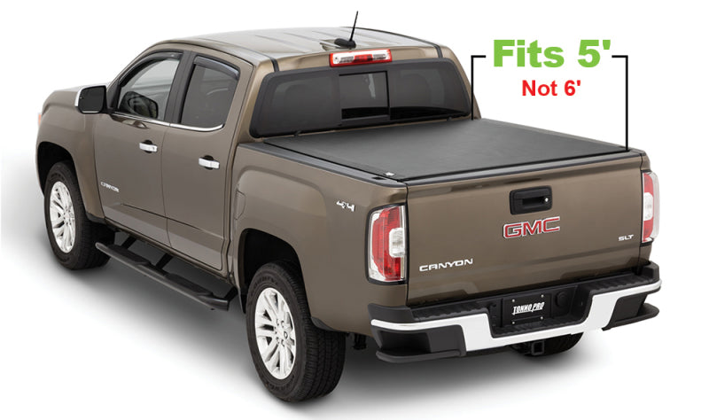 Tonno Pro 15-19 Chevy Colorado 5ft Fleetside Lo-Roll Tonneau Cover Tonno Pro