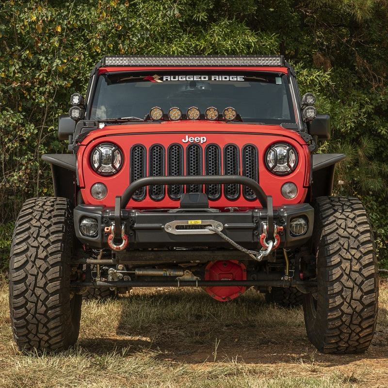 Rugged Ridge Arcus Front Bumper Set W/ Overrider 2018 Jeep Wrangler JK Rugged Ridge