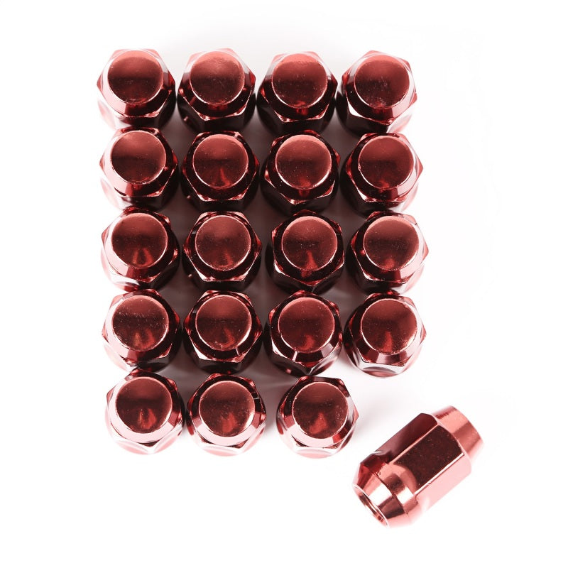 Rugged Ridge Wheel Lug Nut Set of 20 Red 1/2-20 Rugged Ridge