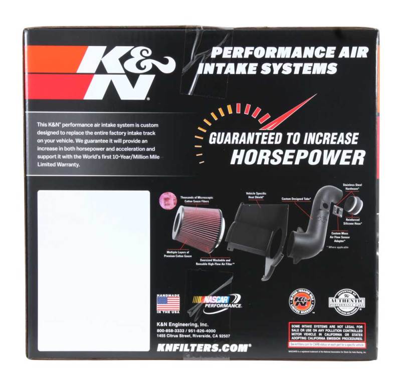 K&N 19-20 Jeep Cherokee L4-2.4L Performance Air Intake Kit K&N Engineering