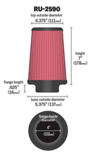 Load image into Gallery viewer, K&amp;N Filter Universal Rubber Filter 4 inch Flange 5 3/8 inch Base 4 3/8 inch Top 7 inch Height K&amp;N Engineering