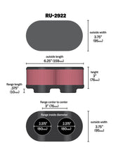 Load image into Gallery viewer, K&amp;N Filter Universal Filter 2 3/4 inch Dual Flange GSXR Oval (2/Box) K&amp;N Engineering