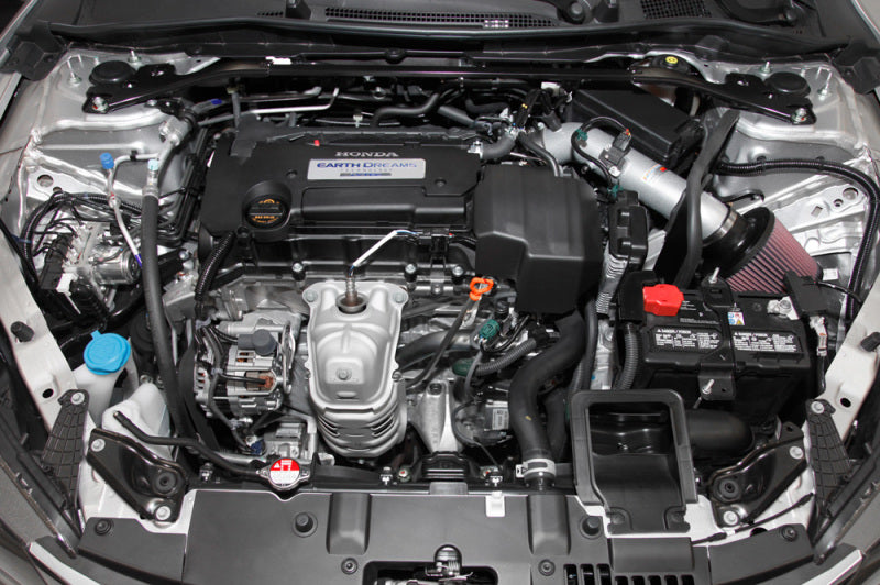 K&N 2013-14 Honda Accord 2.4L L4 69 Series Typhoon Air Intake System - Silver Cold Air Intake Kit K&N Engineering