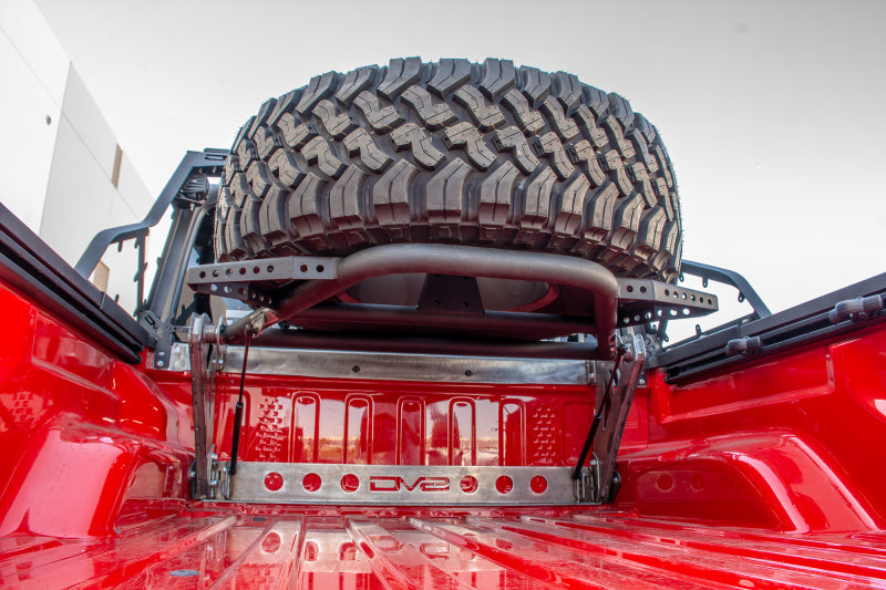 DV8 Offroad 2019+ Jeep Gladiator In-Bed Adjustable Tire Carrier DV8 Offroad