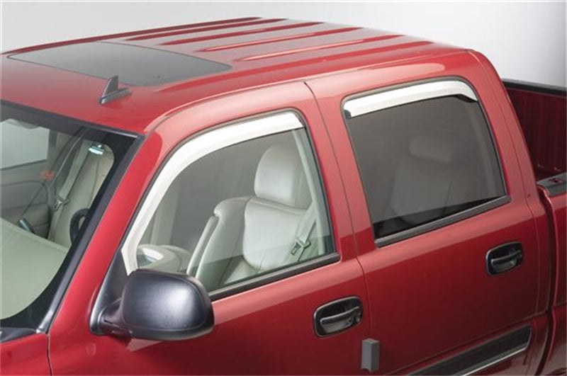Putco 09-18 Ram 1500 - Crew Cab (Set of 4) Excl Rebel Model Element Chrome Window Visors Putco