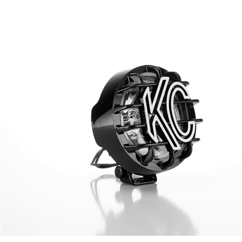 KC HiLiTES Rally 400 4in. Round Halogen Light 55w Spread Beam (Single) - Black KC HiLiTES