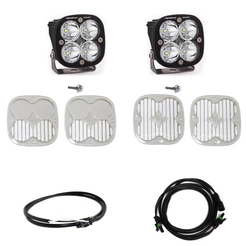 Baja Designs 2021+ Ford Bronco A Piller Light Kit Squadron Sport Spot w/Upfitter Baja Designs