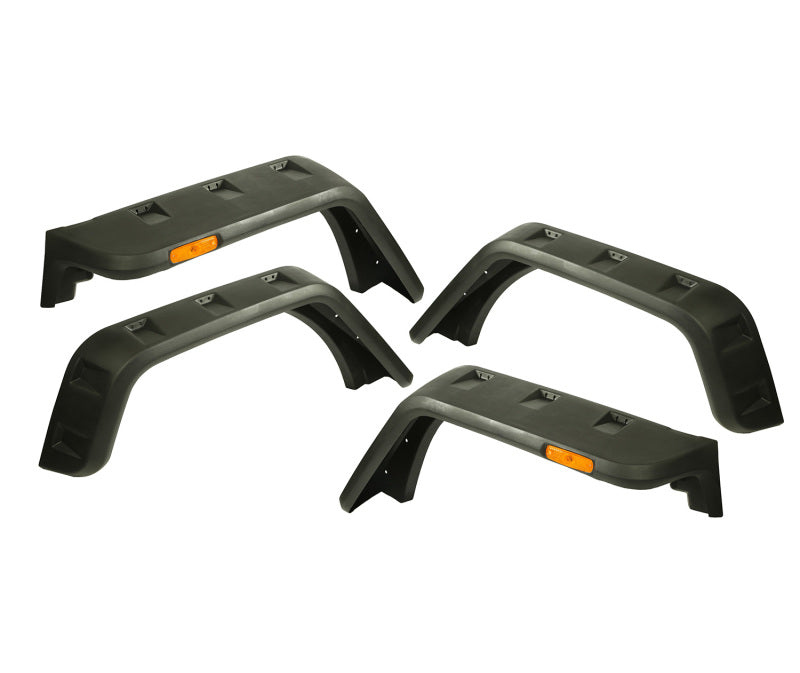 Rugged Ridge Hurricane Fender Flare Kit EU Textured 07-18 Jeep Wrangler JK Rugged Ridge