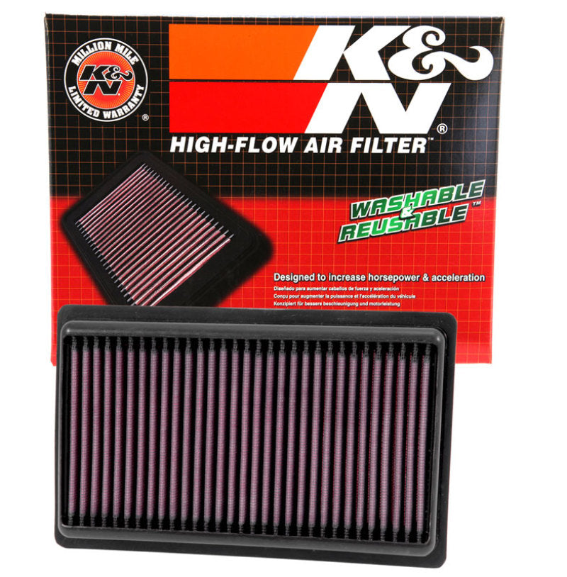 K&N Replacement Panel Air Filter for 2014-2015 Infiniti Q50 3.5L/3.7L V6 (2 Required) K&N Engineering