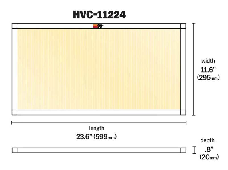 K&N HVAC Filter - 12 x 24 x 1 K&N Engineering