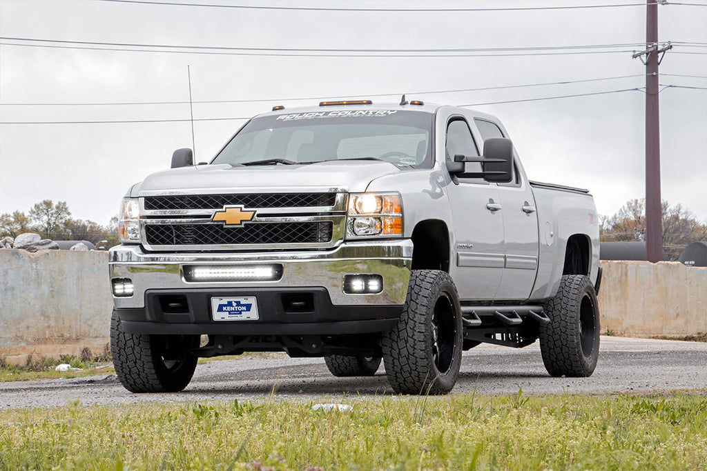 Chevrolet LED Fog Light Kit | Black Series w/ White DRL (11-14 Silverado HD) Rough Country