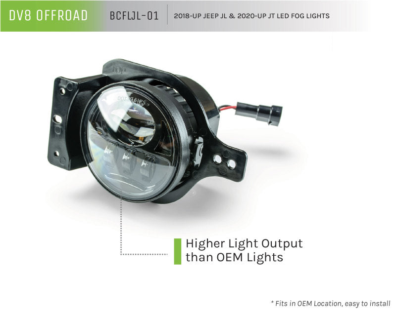 DV8 Offroad 18+ Jeep JL/ Gladiator LED Fog Lights DV8 Offroad