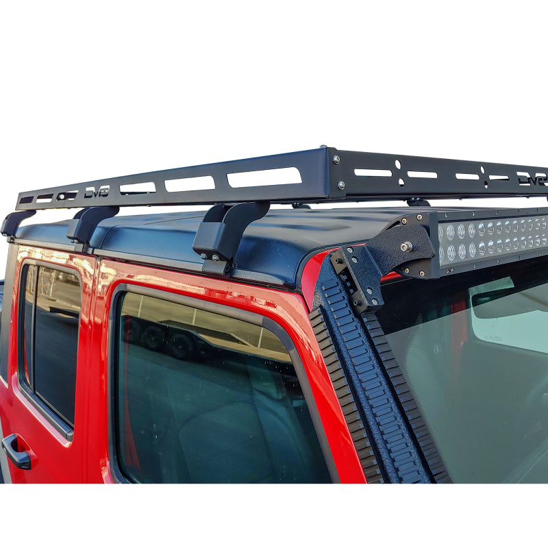 DV8 Offroad 07-18 Jeep Wrangler JK 4 DR / JL 2 DR & JT / 18+ Gladiator Roof Rack DV8 Offroad