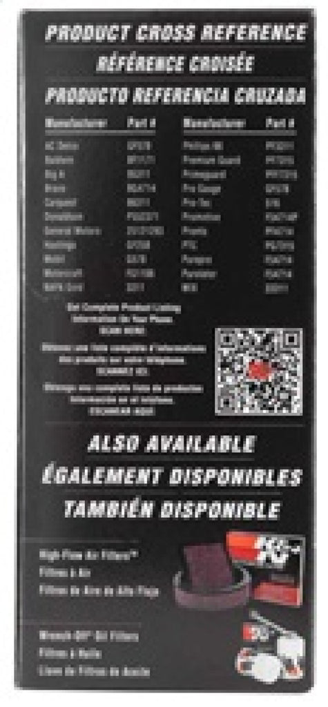 K&N Cellulose Media Fuel Filter 3in OD x 5.625in L K&N Engineering
