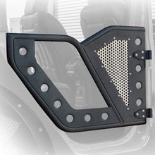 Load image into Gallery viewer, DV8 Offroad Jeep 18+ Wrangler JL / 20+ Gladiator JT Front Rock Doors w/ Perforated Aluminum Mesh DV8 Offroad