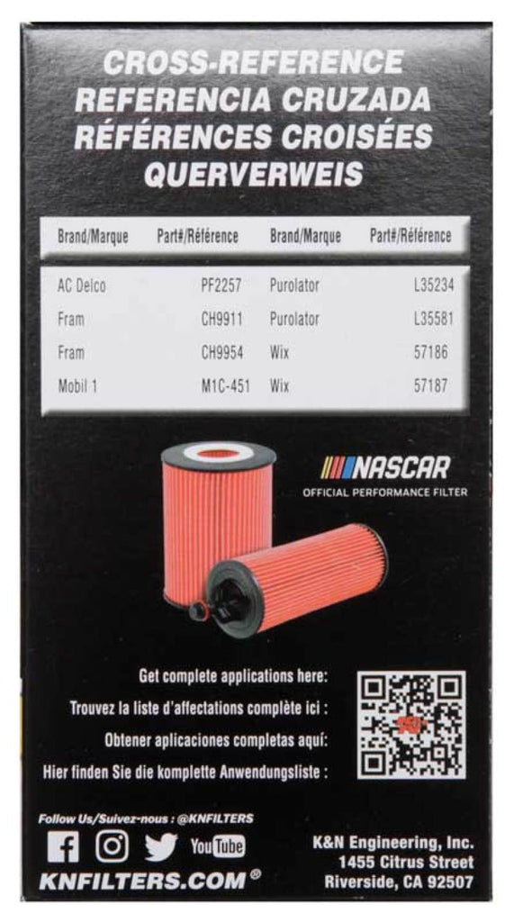 K&N 2018 Audi RS3 2.5L Cartridge Oil Filter K&N Engineering