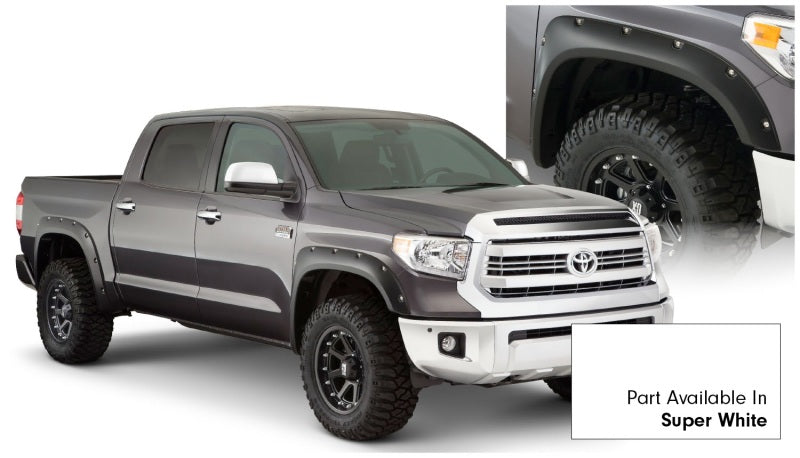 Bushwacker 16-18 Toyota Tundra Fleetside Pocket Style Flares 4pc 66.7/78.7/97.6in Bed - Super White Bushwacker