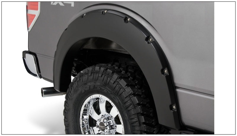 Bushwacker 09-14 Ford F-150 Styleside Pocket Style Flares 4pc 67.0/78.8/97.4in Bed - Black Bushwacker