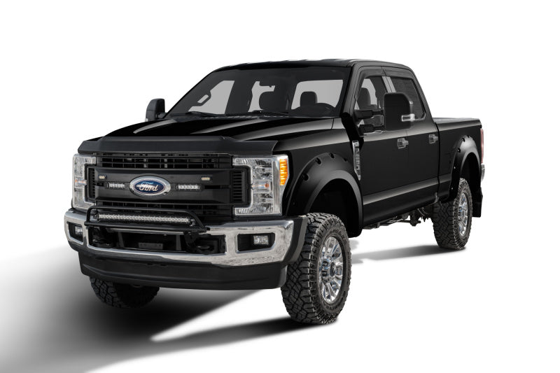 Bushwacker 17-20 Ford F-250 Super Duty / F-350 Super Duty Pocket Style Flares 4pc - Agate Black Met Bushwacker