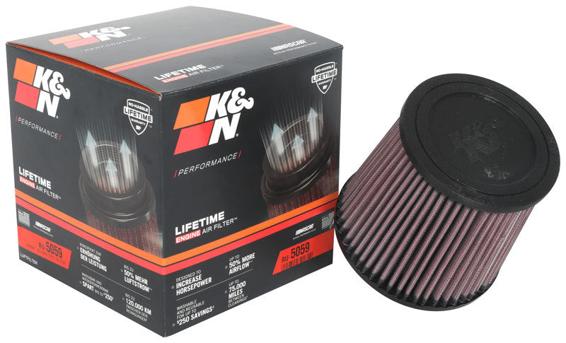 K&N Universal Air Filter 4in Flange / 5-3/8 in Base / 4-1/2in Top / 5in Height K&N Engineering