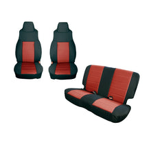 Load image into Gallery viewer, Rugged Ridge Seat Cover Kit Black/Red 97-02 Jeep Wrangler TJ Rugged Ridge