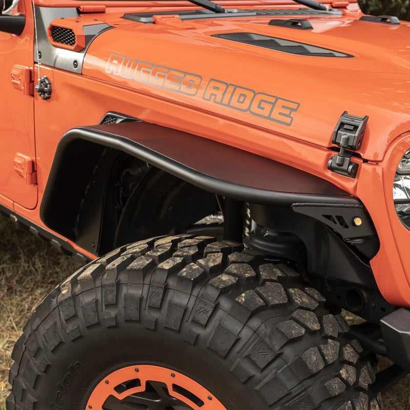 Rugged Ridge HD Steel Tube Fenders Front Pair Black 18-19 JL Rugged Ridge