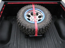 Load image into Gallery viewer, N-Fab Bed Mounted Tire Carrier Universal - Gloss Black - Red Strap N-Fab