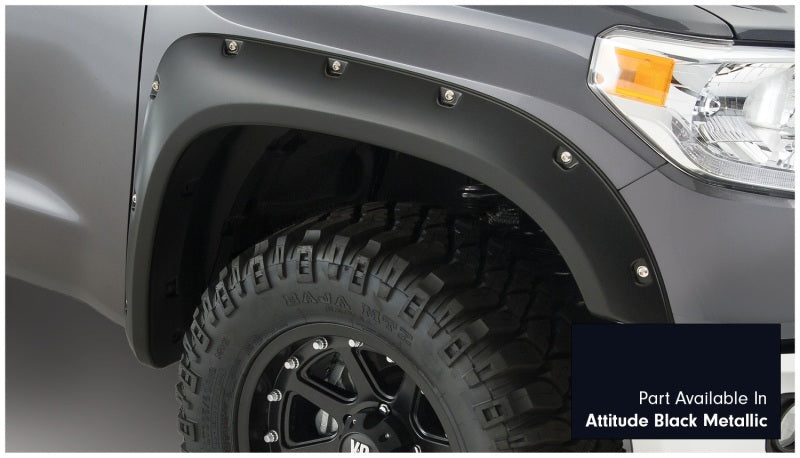 Bushwacker 16-18 Toyota Tundra Fleetside Pocket Style Flares 4pc - Midnight Black Bushwacker