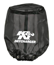 Load image into Gallery viewer, K&amp;N Drycharger Air Filter Wrap Round Tapered Black 5.375in Base ID x 4.375in Top ID x 7 H K&amp;N Engineering