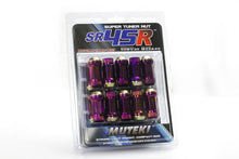 Load image into Gallery viewer, Wheel Mate Muteki HR38 Open End Lug Nuts 12x1.50 Black Chrome / Yellow Ring Wheel Mate