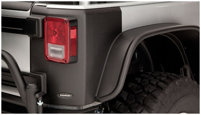 Bushwacker 07-18 Jeep Wrangler Trail Armor Rear Corners - Black Bushwacker