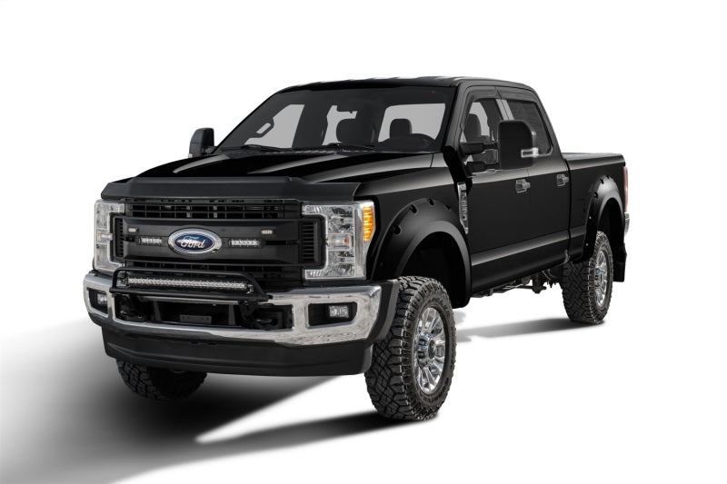 Bushwacker 17-20 Ford F-250 Super Duty / F-350 Super Duty Pocket Style Flares 4pc - Agate Black Met Bushwacker