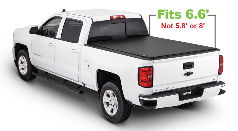 Tonno Pro 14-19 Chevy Silverado 1500 6.6ft Fleetside Lo-Roll Tonneau Cover Tonno Pro