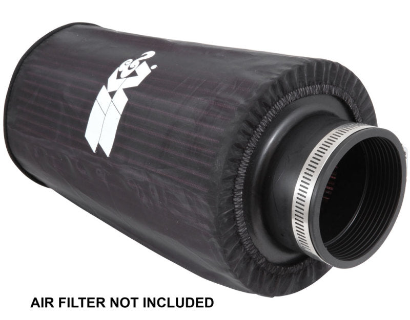 K&N Universal Round Tapered Filter Wrap - Black - 6in Base ID x 4.625in Top ID x 9in Height K&N Engineering