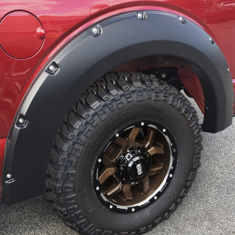 Bushwacker 17-20 Ford F-250 Super Duty / F-350 Super Duty Pocket Style Flares 4pc - Agate Black Met Bushwacker