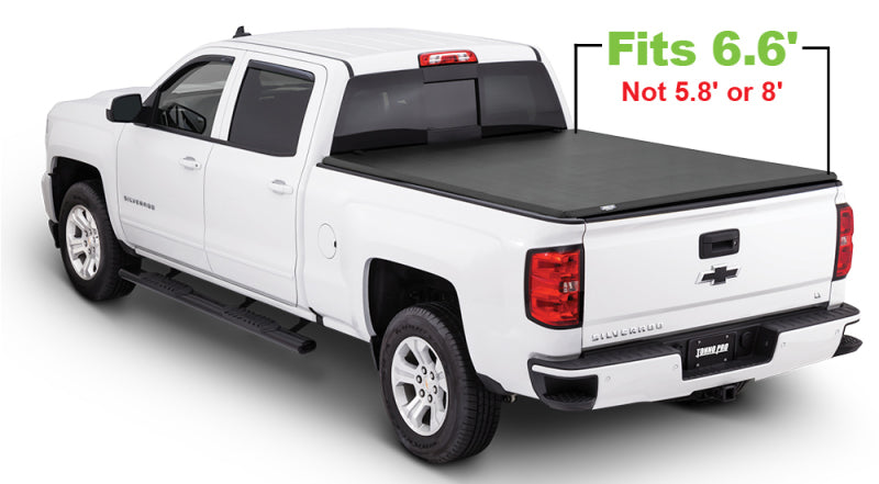 Tonno Pro 14-19 Chevy Silverado 1500 6.6ft Fleetside Tonno Fold Tri-Fold Tonneau Cover Tonno Pro