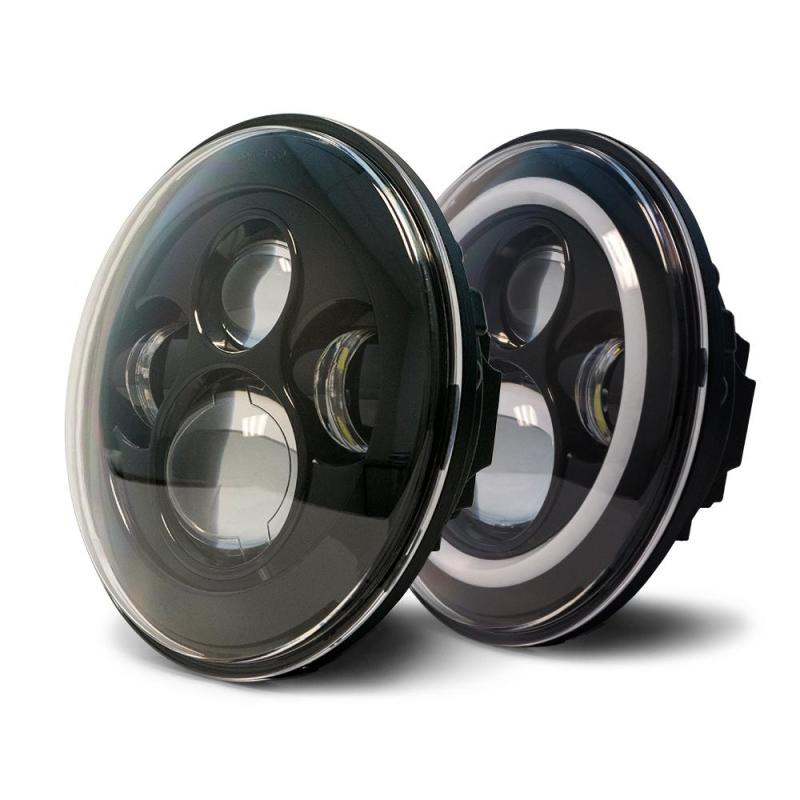 DV8 Offroad 07-18 Jeep Wrangler JK LED Projector Headlights w/ Angel Eyes DV8 Offroad