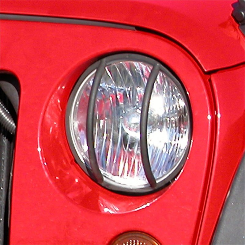 Rugged Ridge 07-18 Jeep Wrangler JK Black Headlight Euro Guards Rugged Ridge